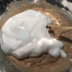 folding Aquafaba into batter