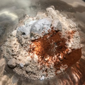 oat flour and dry ingredients for muffins